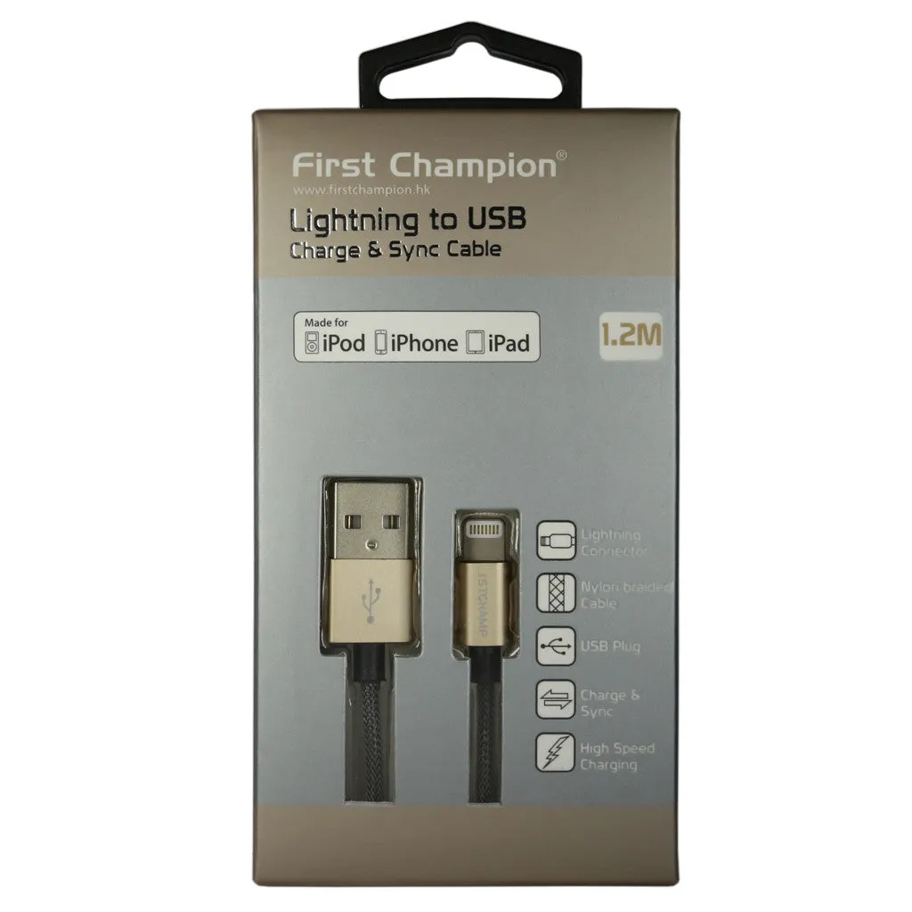 MFi Lightning to USB Cables 120cm By First Champion