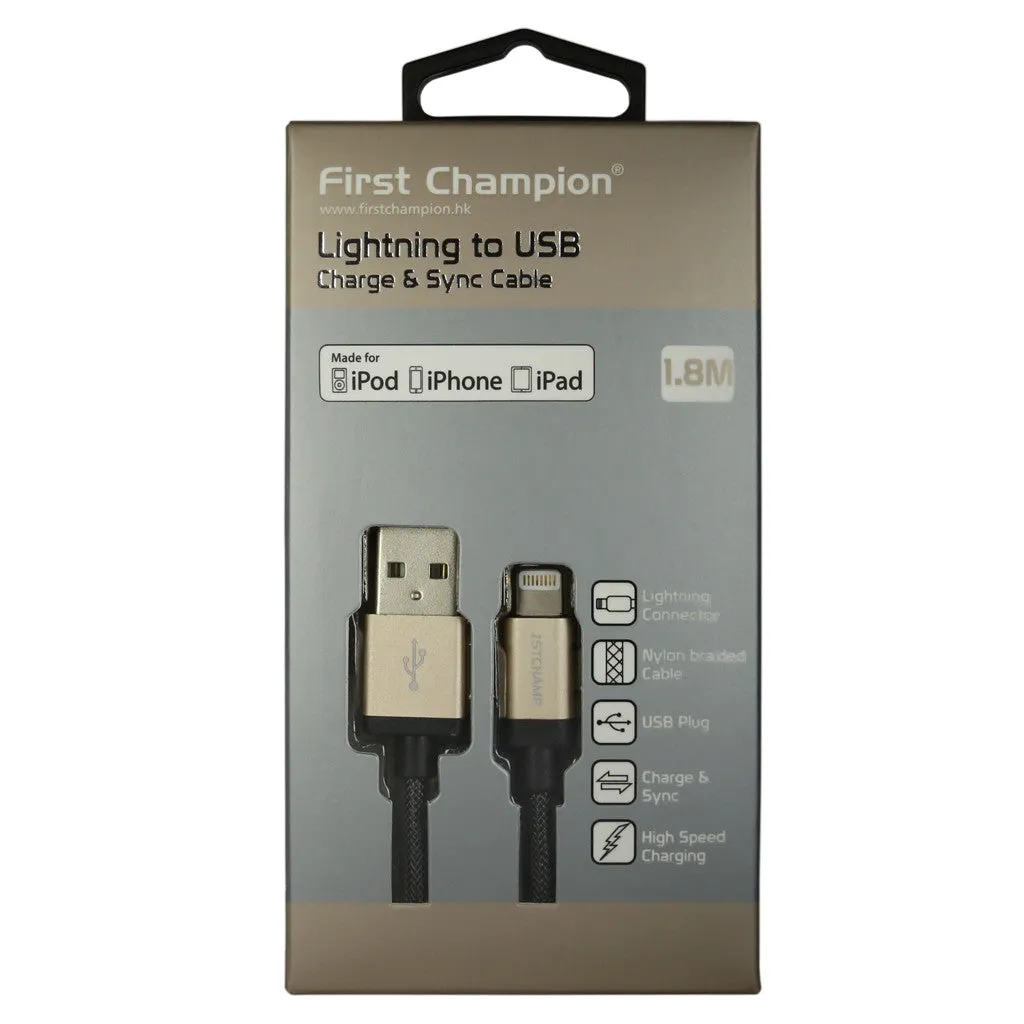 MFi Lightning to USB Cables 180cm By First Champion