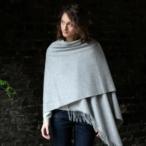 Mini Poncho in Silver Grey