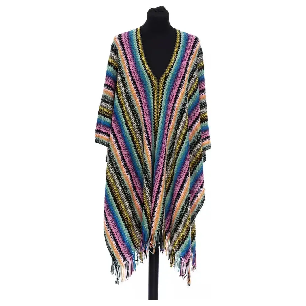 Missoni Multicolor Wool Women Poncho