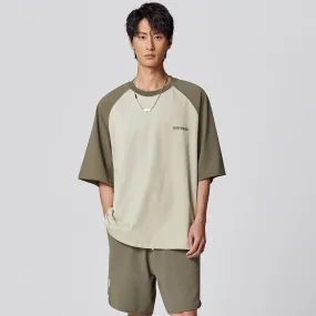 Moutain View Oversized Baseball Olive Tee