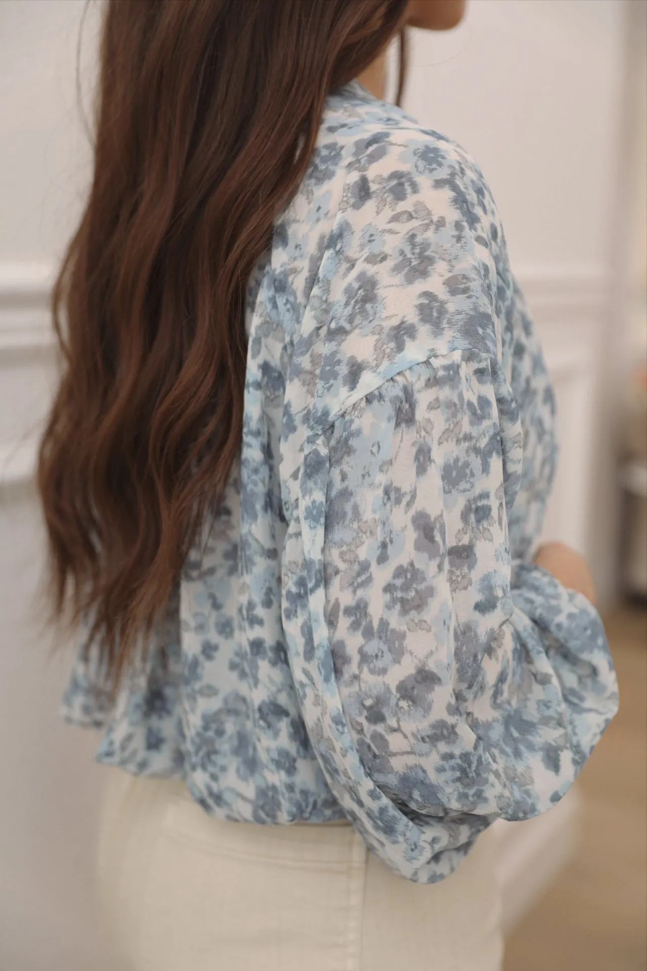 Myra Blue Floral Top