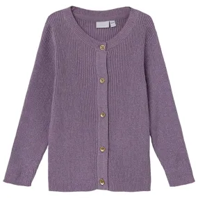 Name it Lavender Gray Lelou Knit Cardigan