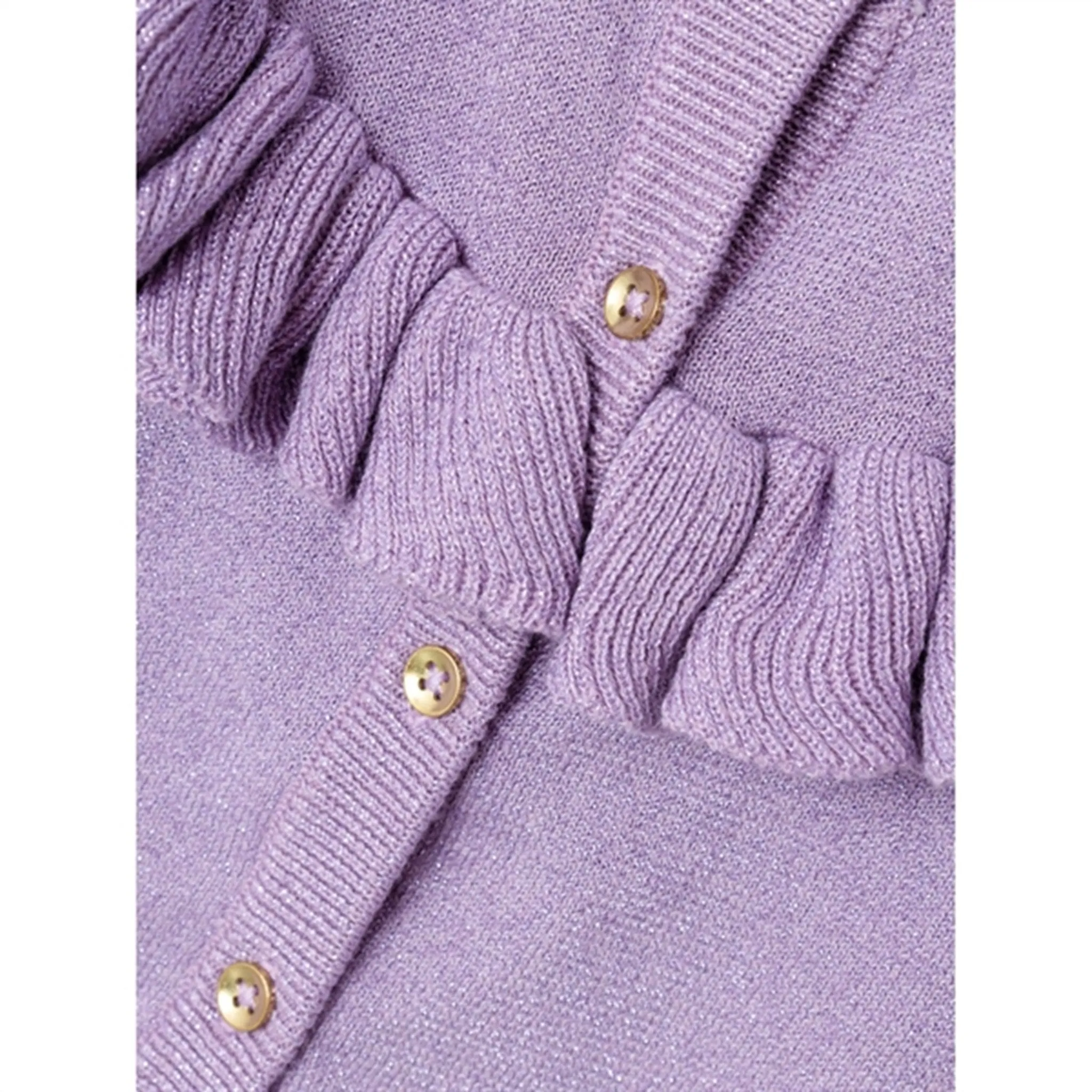 Name it Lavender Mist Resine Knit Cardigan