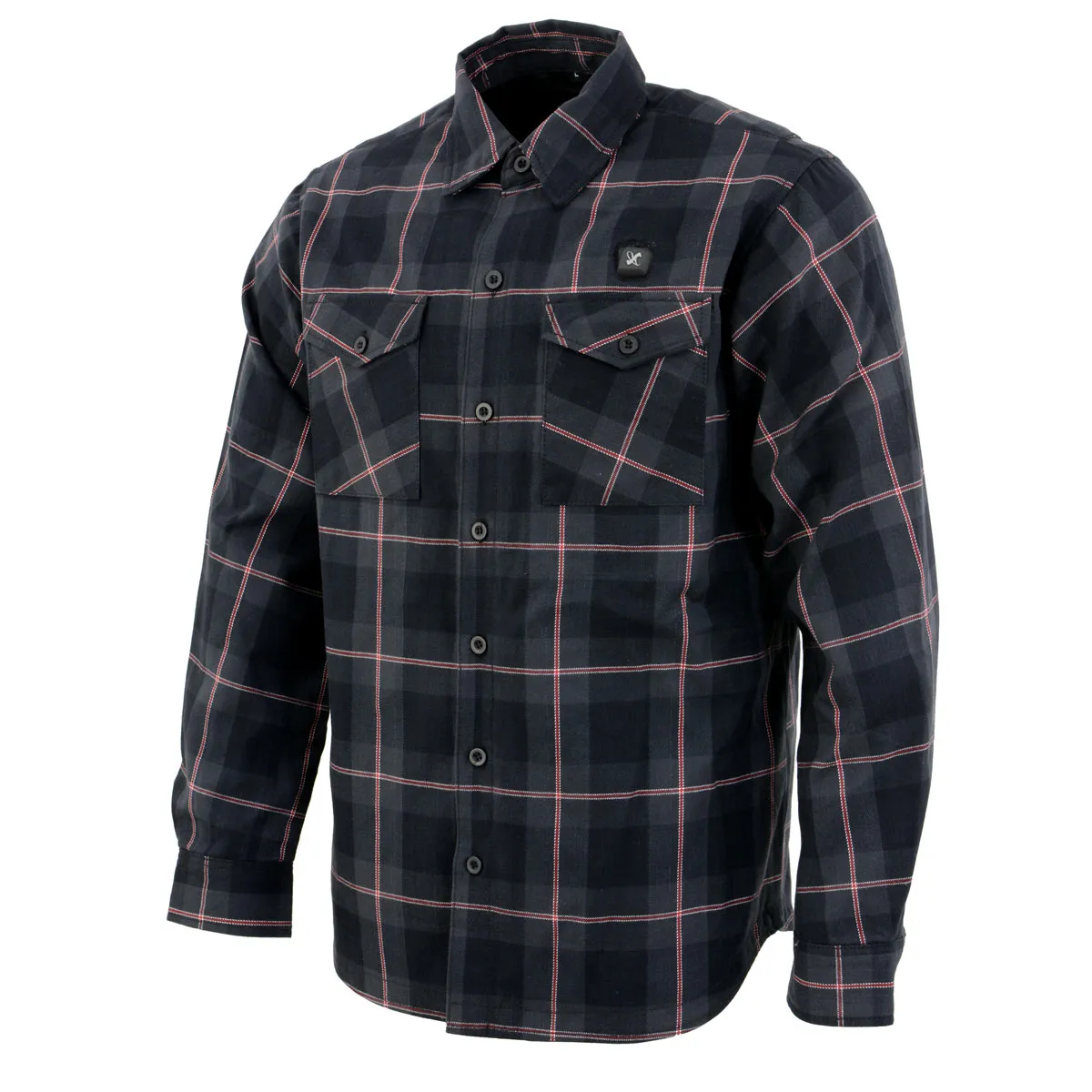 NexGen Heat Men's NXM1602SET Riffraff Black/Grey/Red Heated Flannel