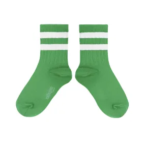 Nico - Ribbed Varsity Crew Socks - 814 - Vert Jackpot