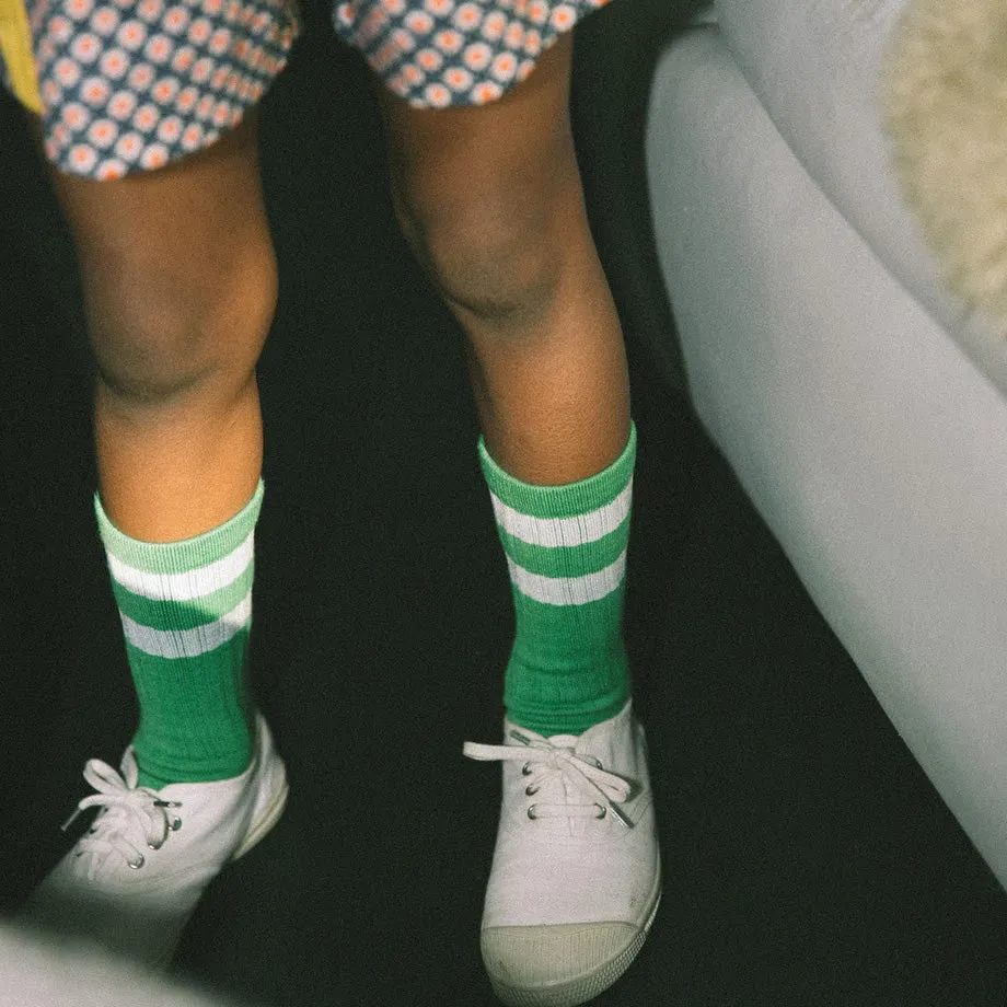 Nico - Ribbed Varsity Crew Socks - 814 - Vert Jackpot