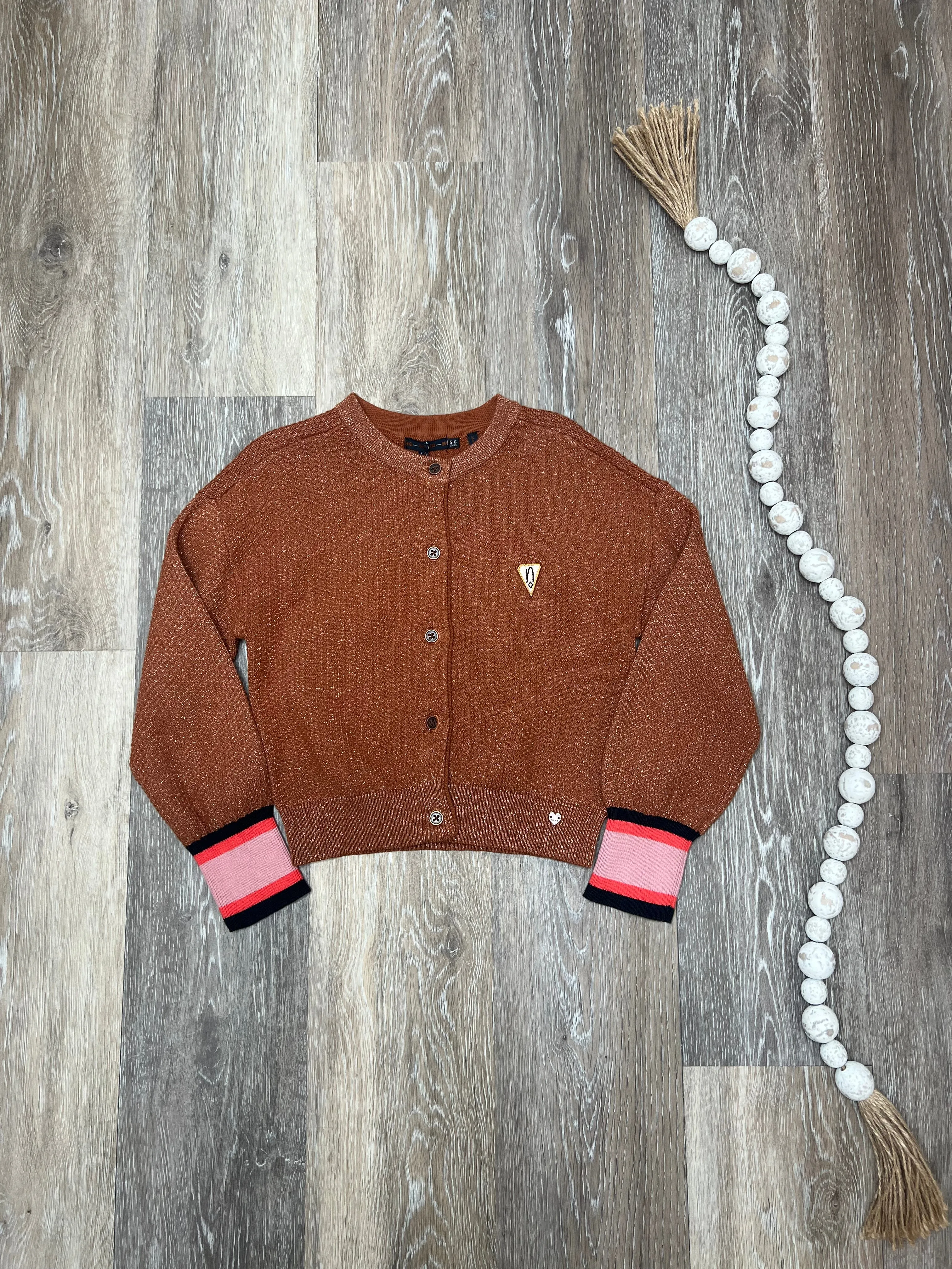 NON Metallic Rust Cardigan Sweater