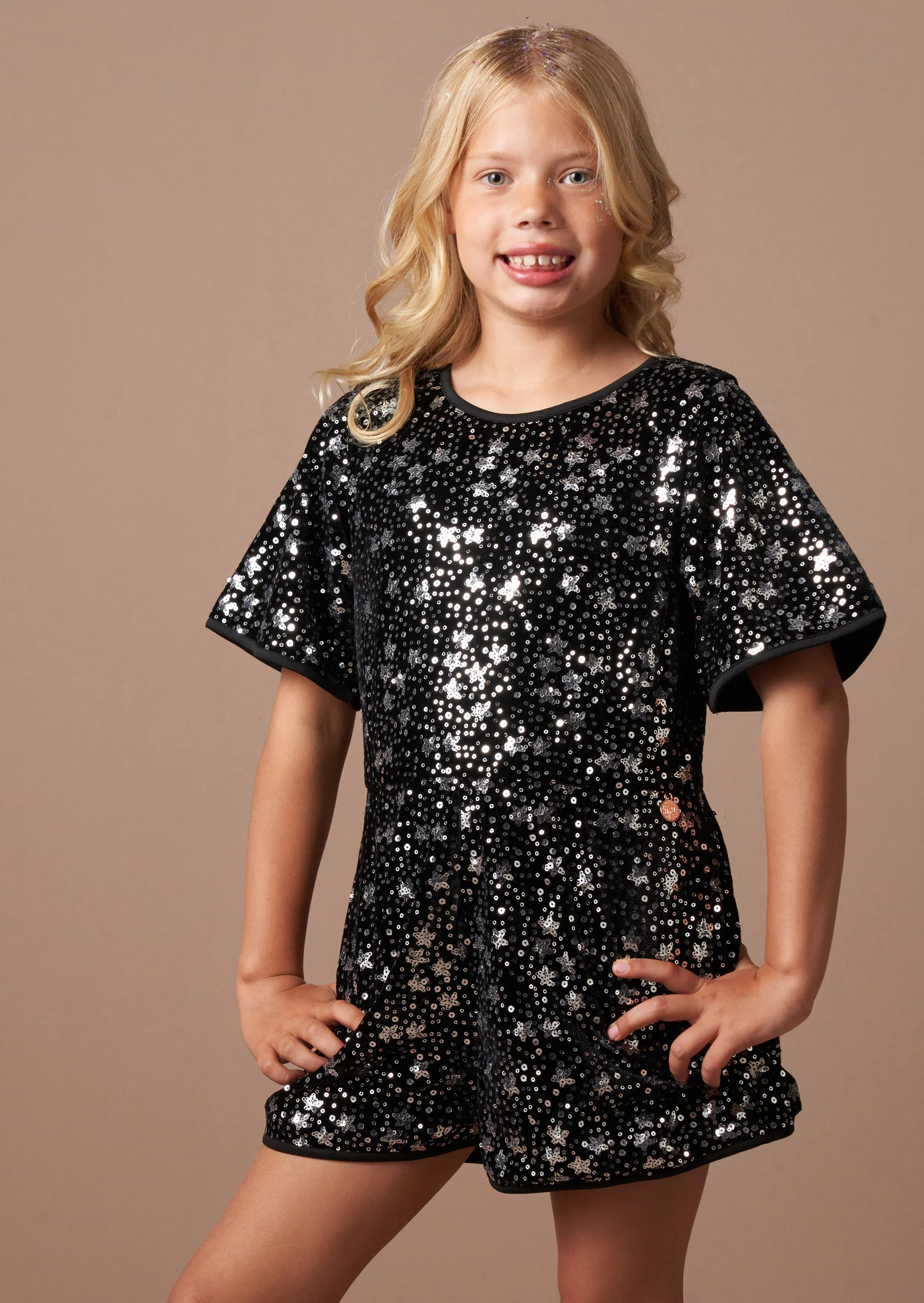 Nova Black Sequin Playsuit