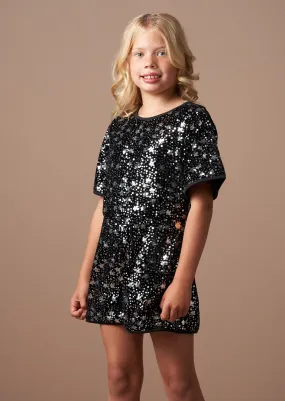 Nova Black Sequin Playsuit