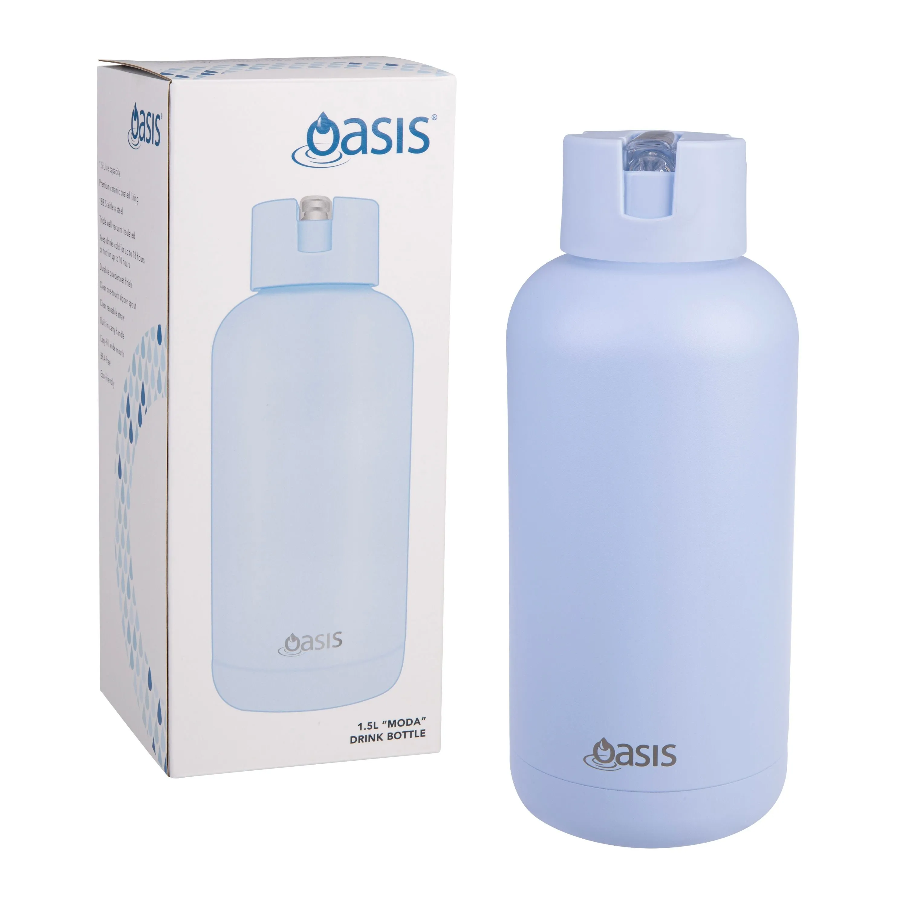 Oasis MODA Insulated Drink Bottle 1.5L - Periwinkle