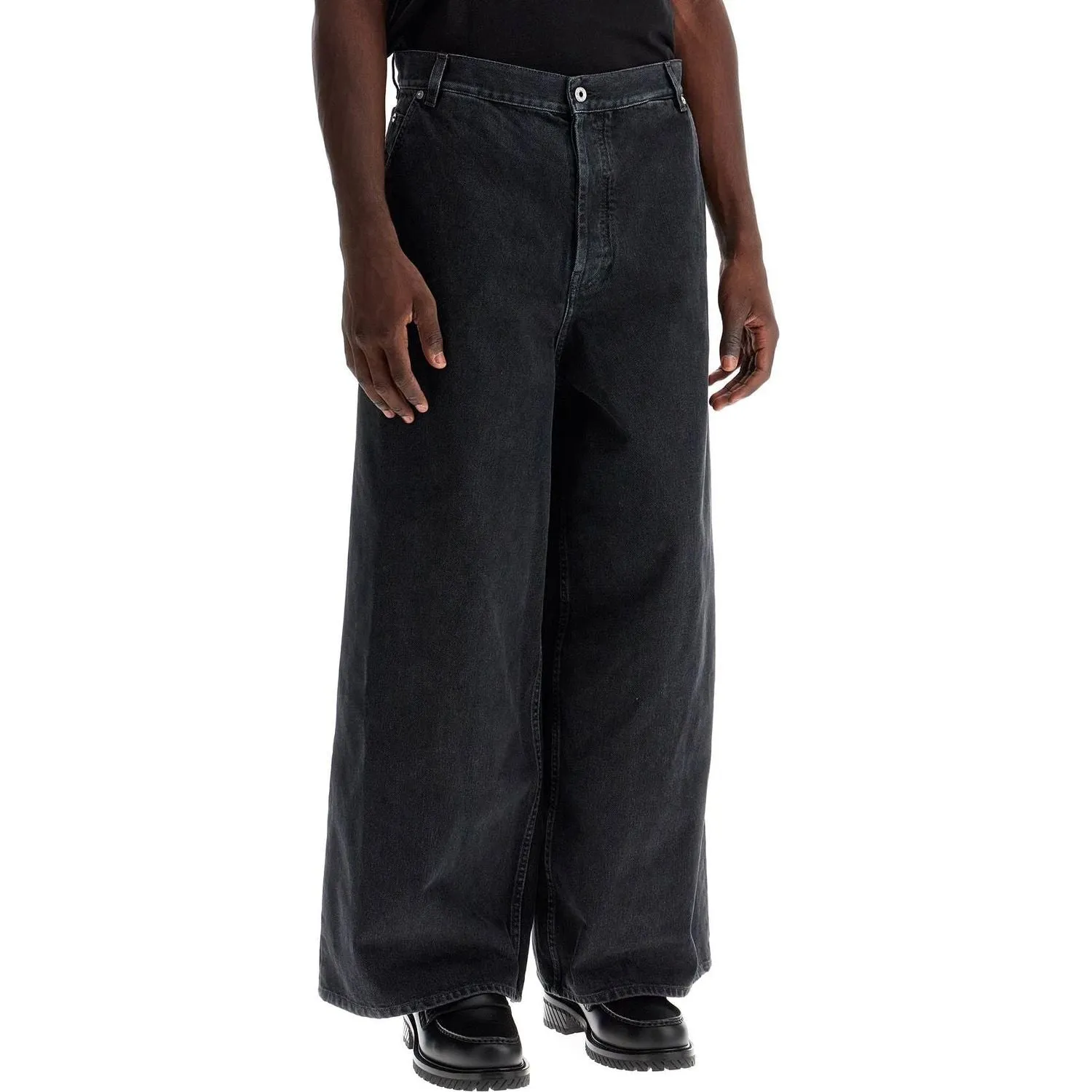 Off-White wide five-pocket jeans with spacious