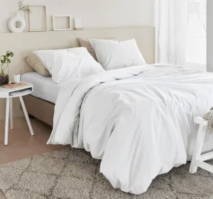 Organic Cotton Quilt Cover Set Range White