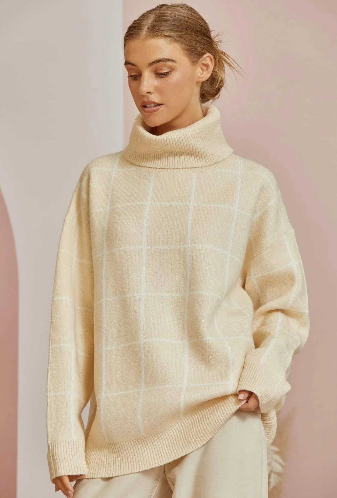 Oversized cowl neck sweater