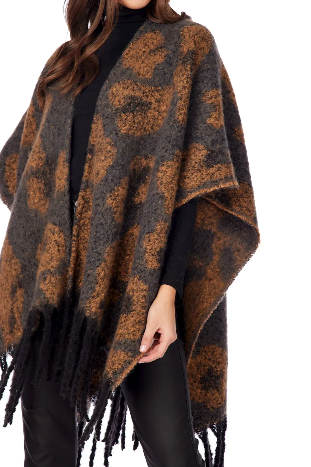 Oversized Leopard Poncho (More Colors)