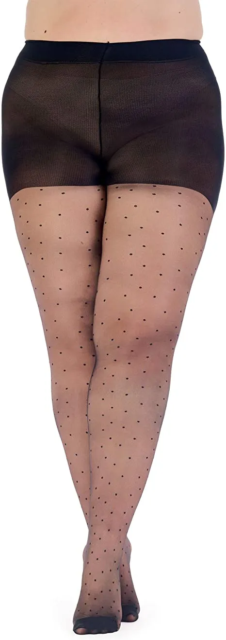 Pretty Polly Curves Pin Spot - Pin Dot Tights