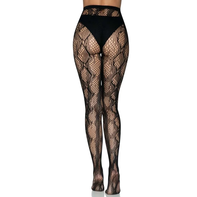 Python Net Tights - One Size - Black