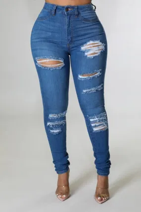 "Distressed" Skinny Jeans