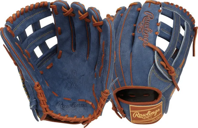 Rawlings 12.75" PRO3039-6D Heart Of The Hide Denim Baseball Glove