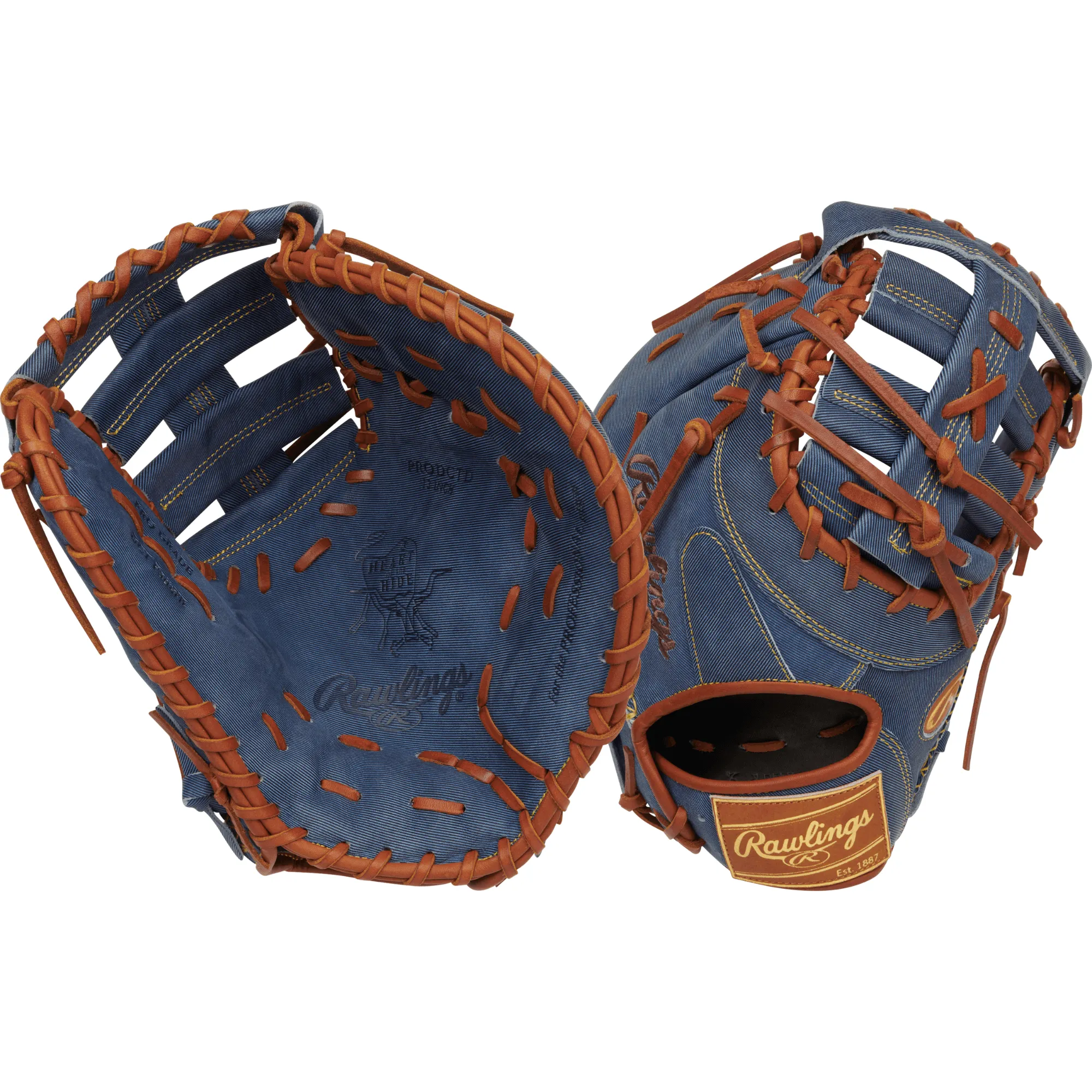 Rawlings Heart of the Hide Pro Label Denim Edition First Base Mitt 13" RHT