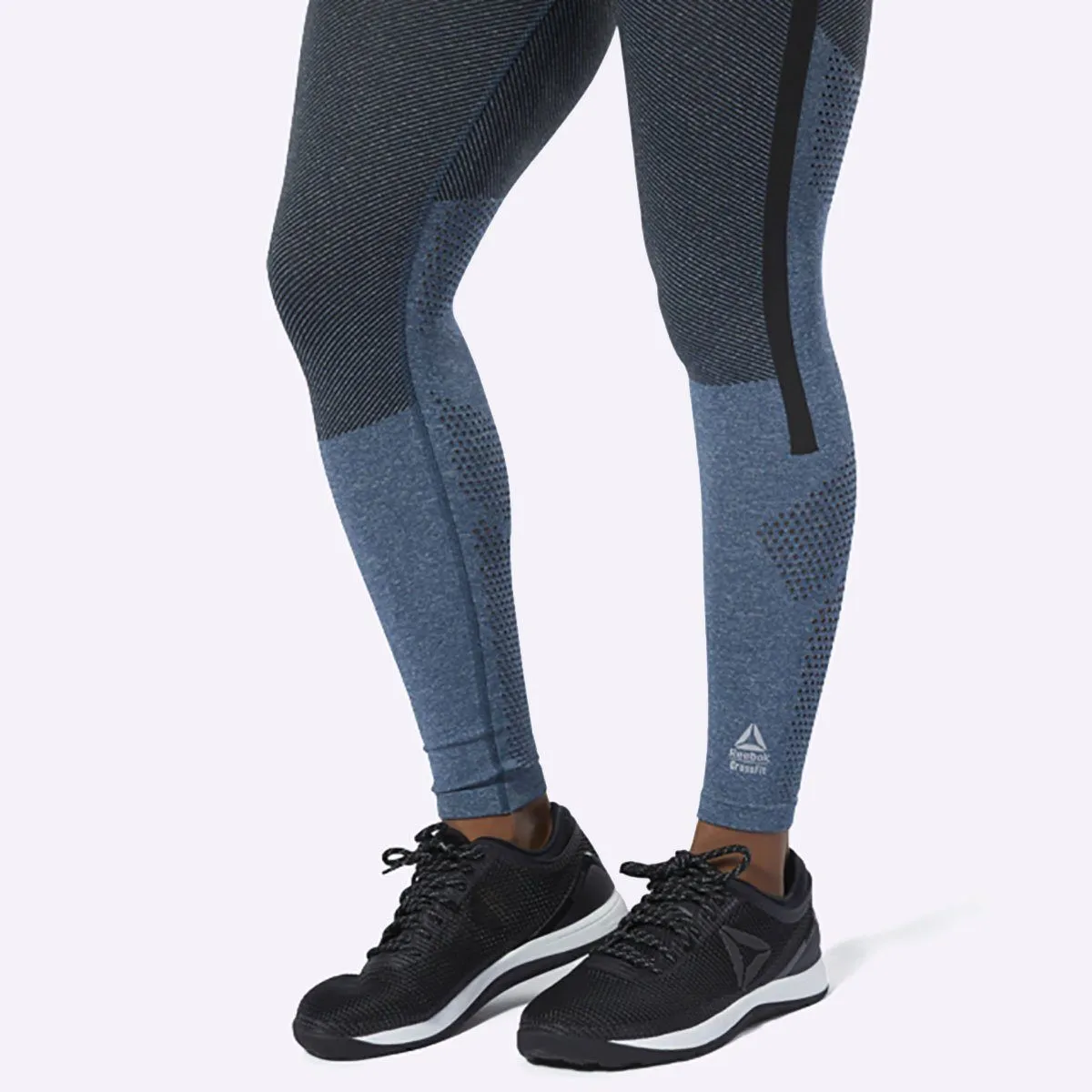 Reebok - Women's CrossFit MyoKnit Full Length Tights - Blue Hills/Black