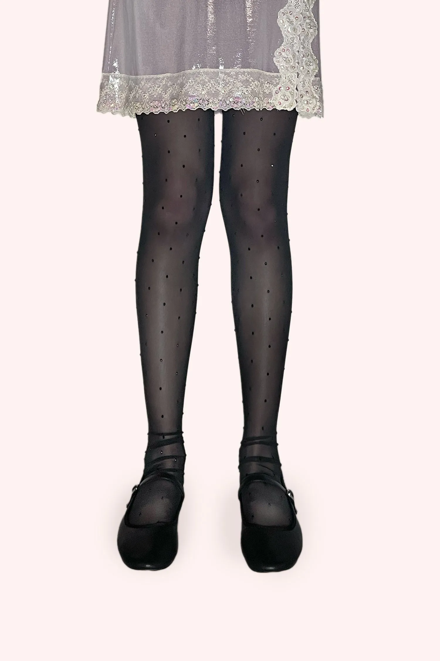 Rhinestone Mesh Leggings