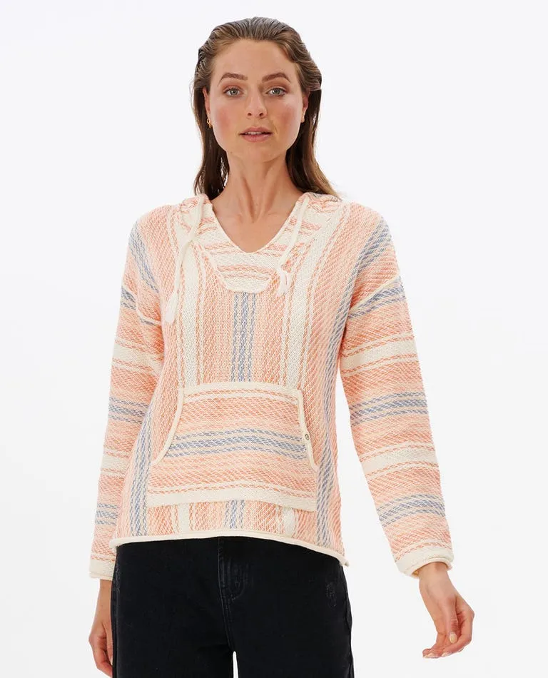 Rip Curl Glider II Poncho Sweater-Off White