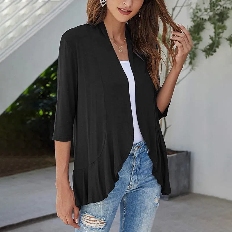 Ruffled Cardigan