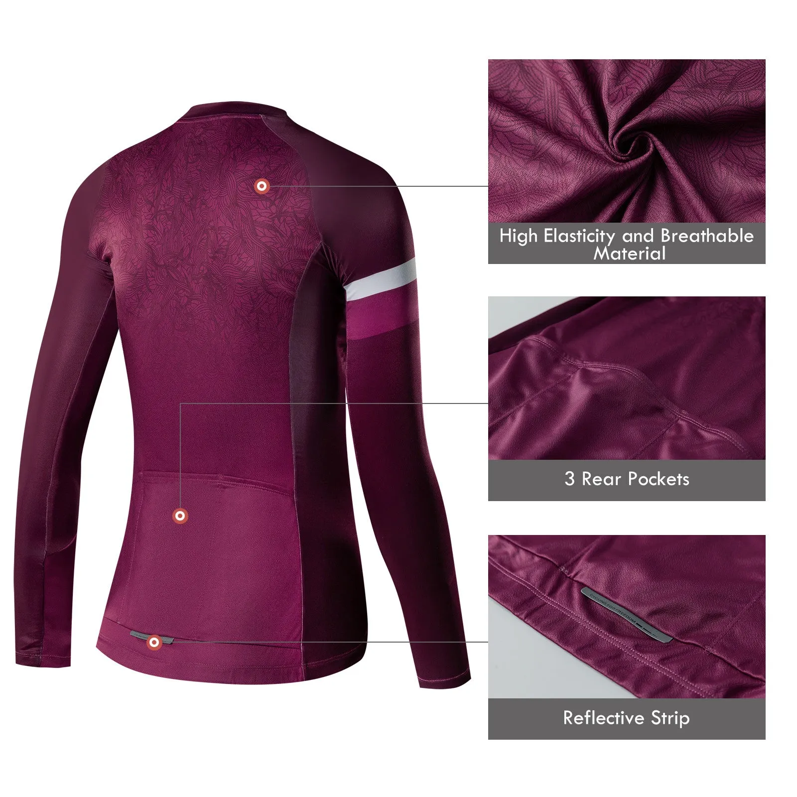 Santic Afra Pink Women Jersey Long Sleeve