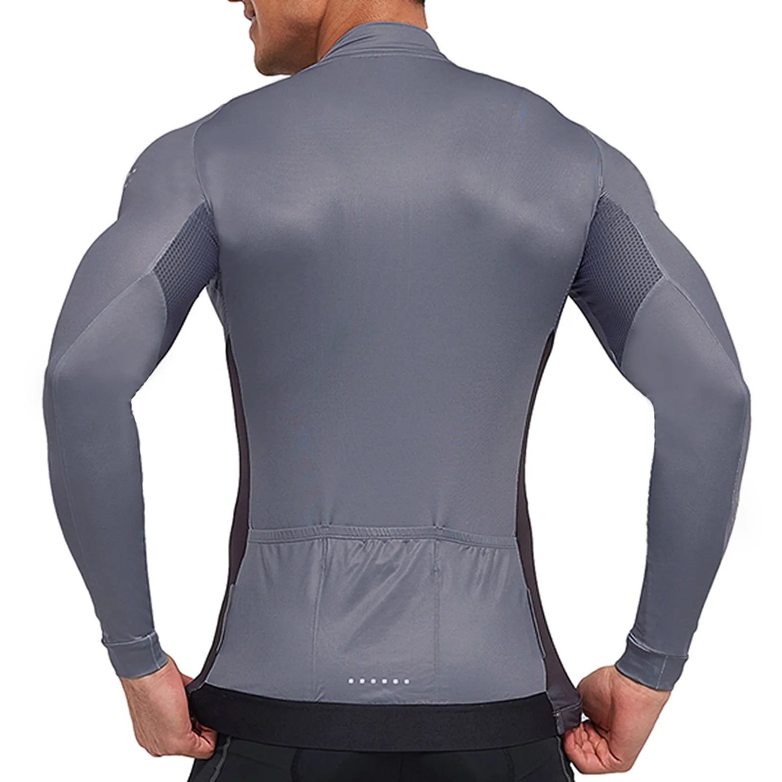 Santic Avalo Gray Men’s Cycling Jersey Long Sleeve