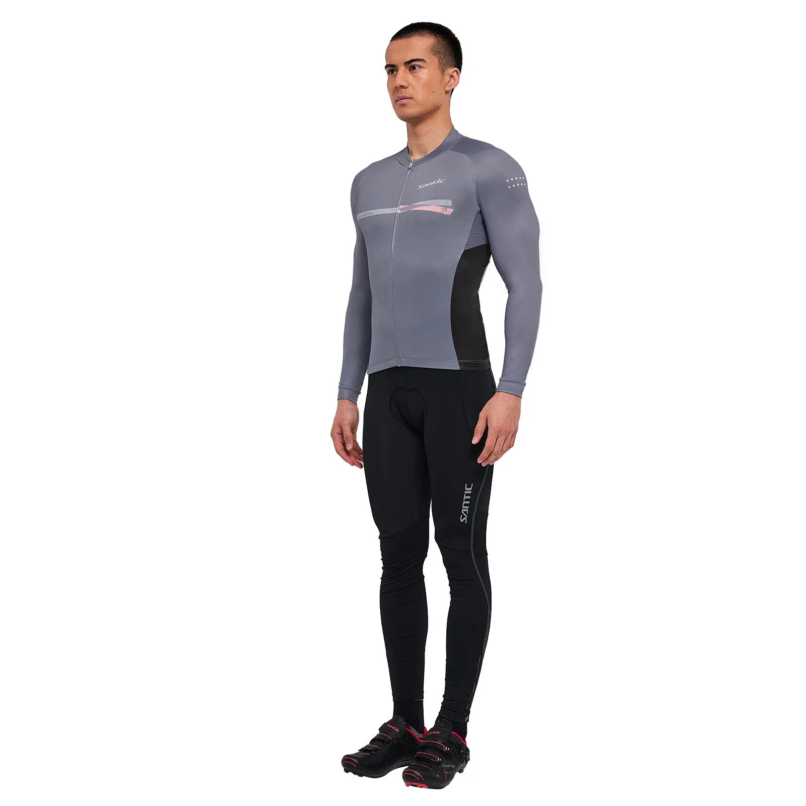 Santic Avalo Gray Men’s Cycling Jersey Long Sleeve