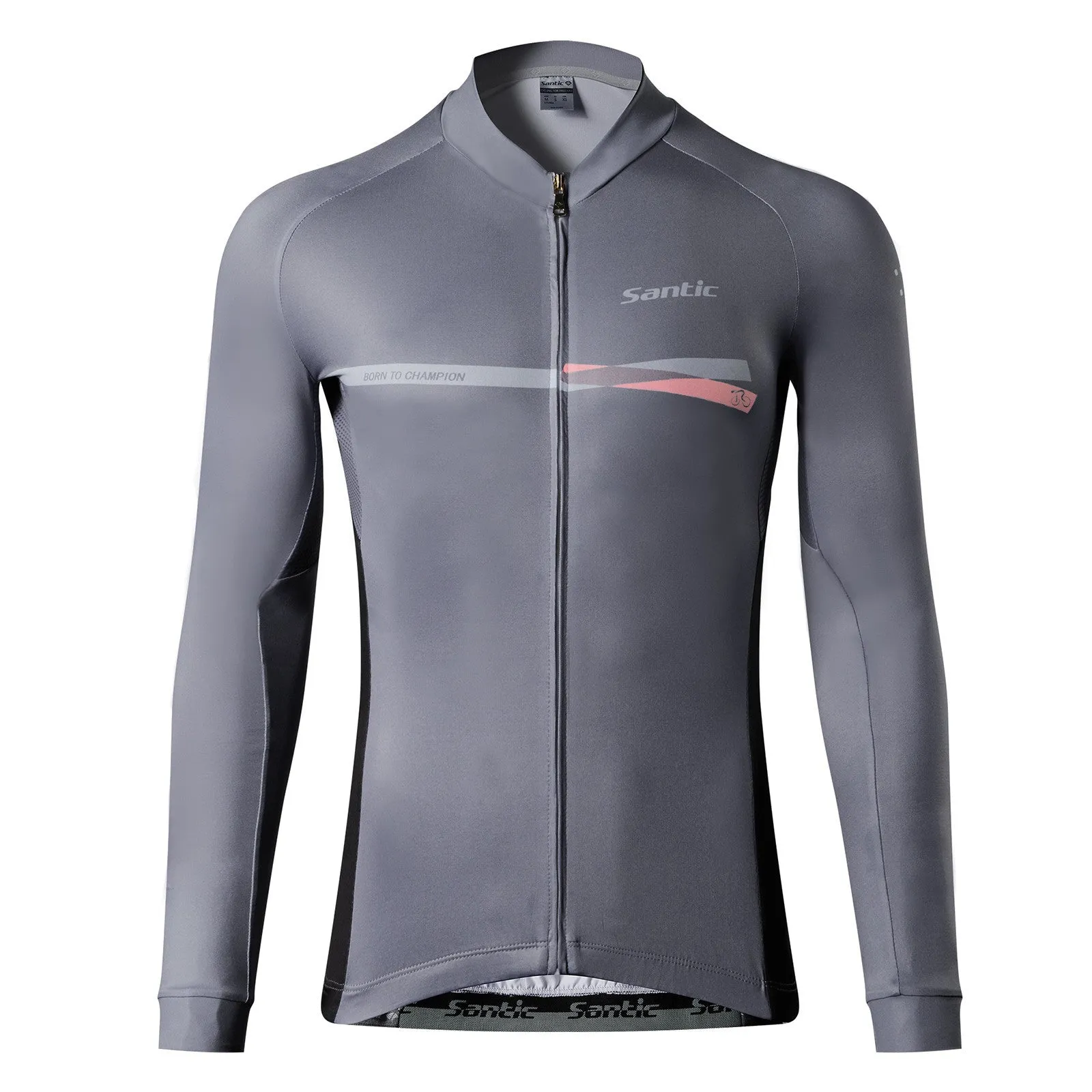 Santic Avalo Gray Men’s Cycling Jersey Long Sleeve