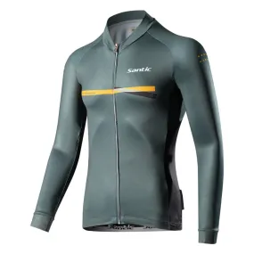 Santic Avalo Green Men Cycling Jersey Long Sleeve