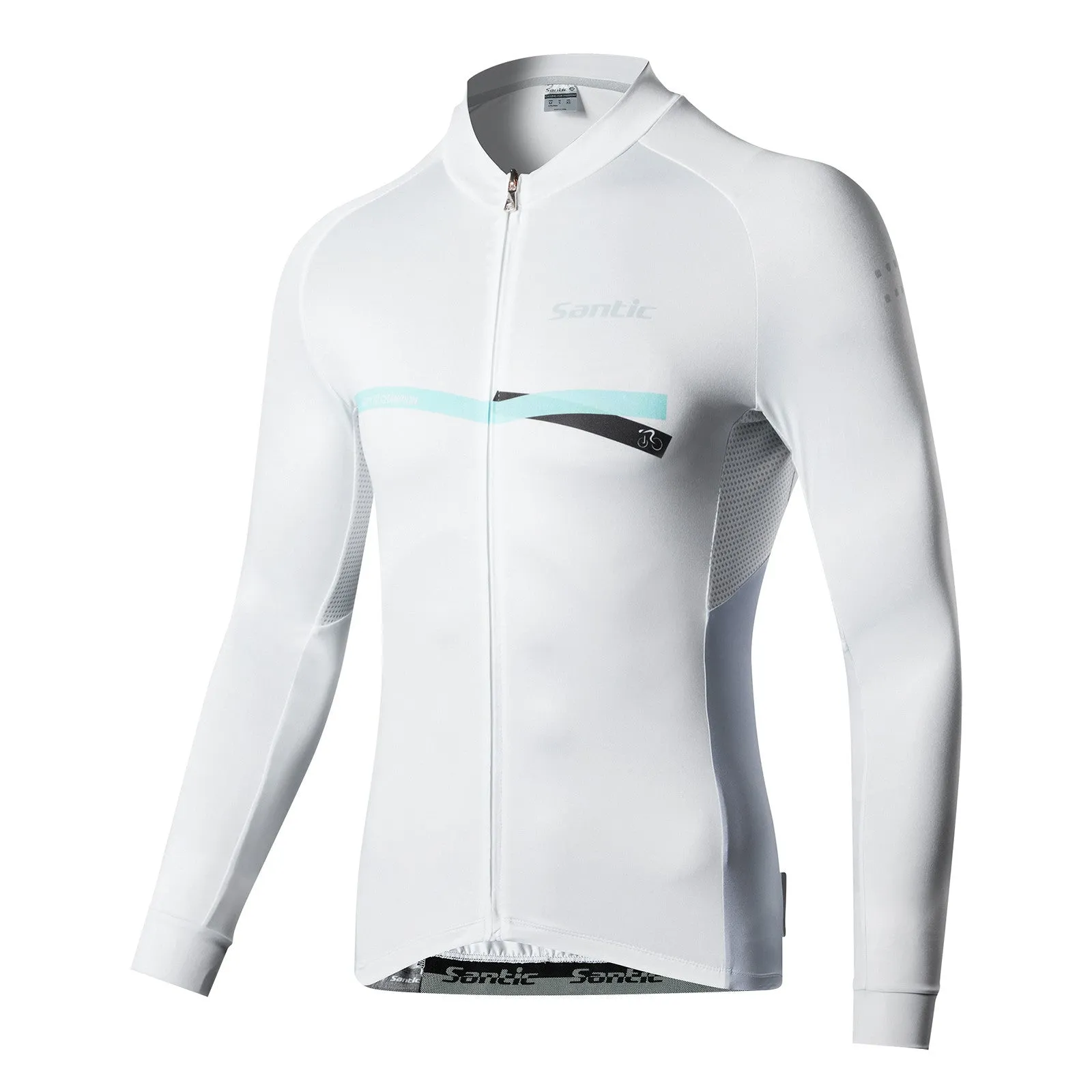 Santic Avalo White Men’s Cycling Jersey Long Sleeve