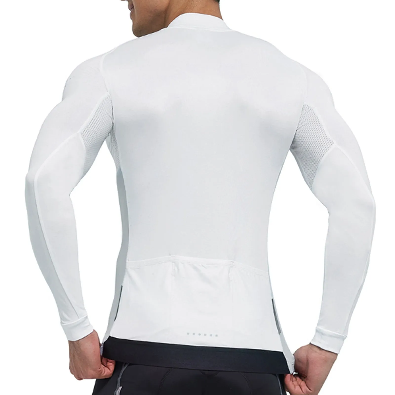 Santic Avalo White Men’s Cycling Jersey Long Sleeve