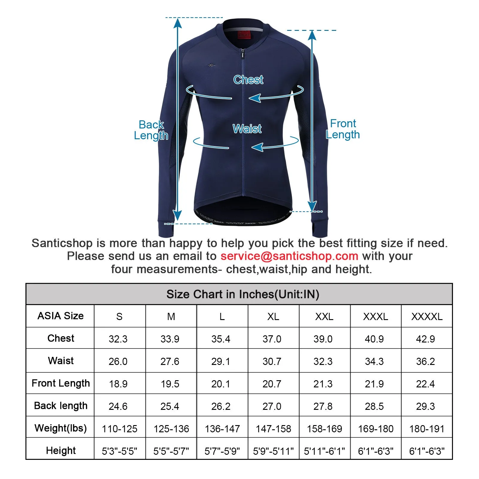 Santic Awani Navy Men Cycling Jersey Long Sleeve