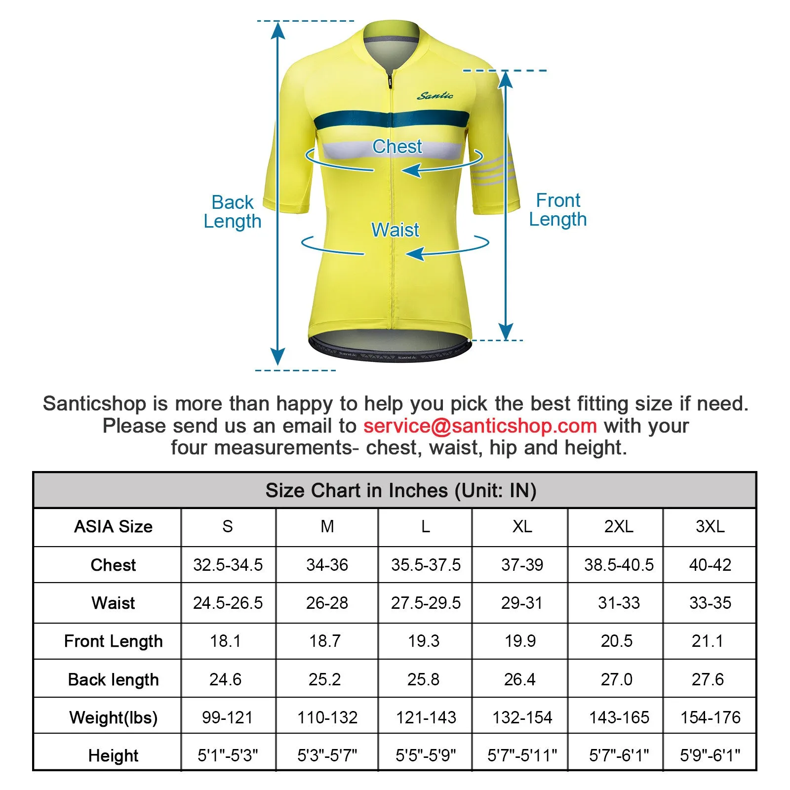 Santic Pali Yellow Women’s Cycling Jersey Short Sleeve