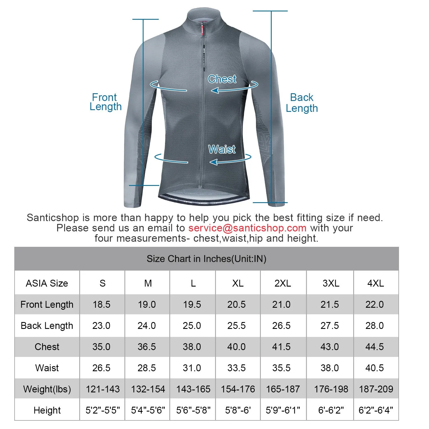 Santic Universal Gray Men Cycling Jersey Long Sleeve