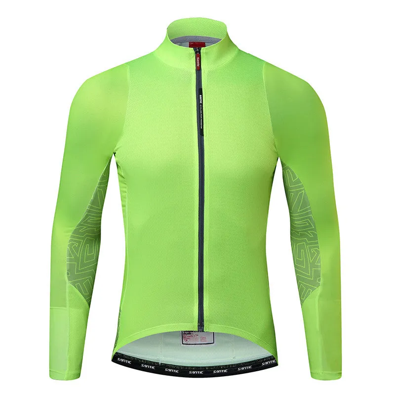 Santic Universal Lightgreen Men Cycling Jersey Long Sleeve