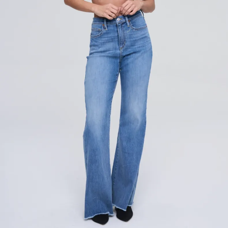 Shea High Rise Medium Wash Flare Jeans