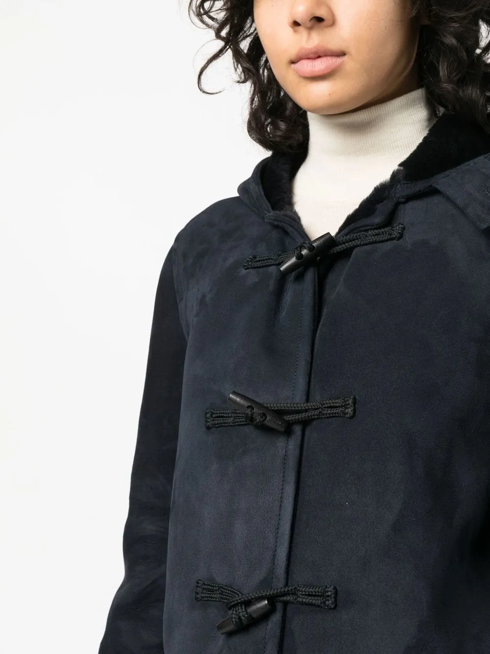 Shearling duffle coat