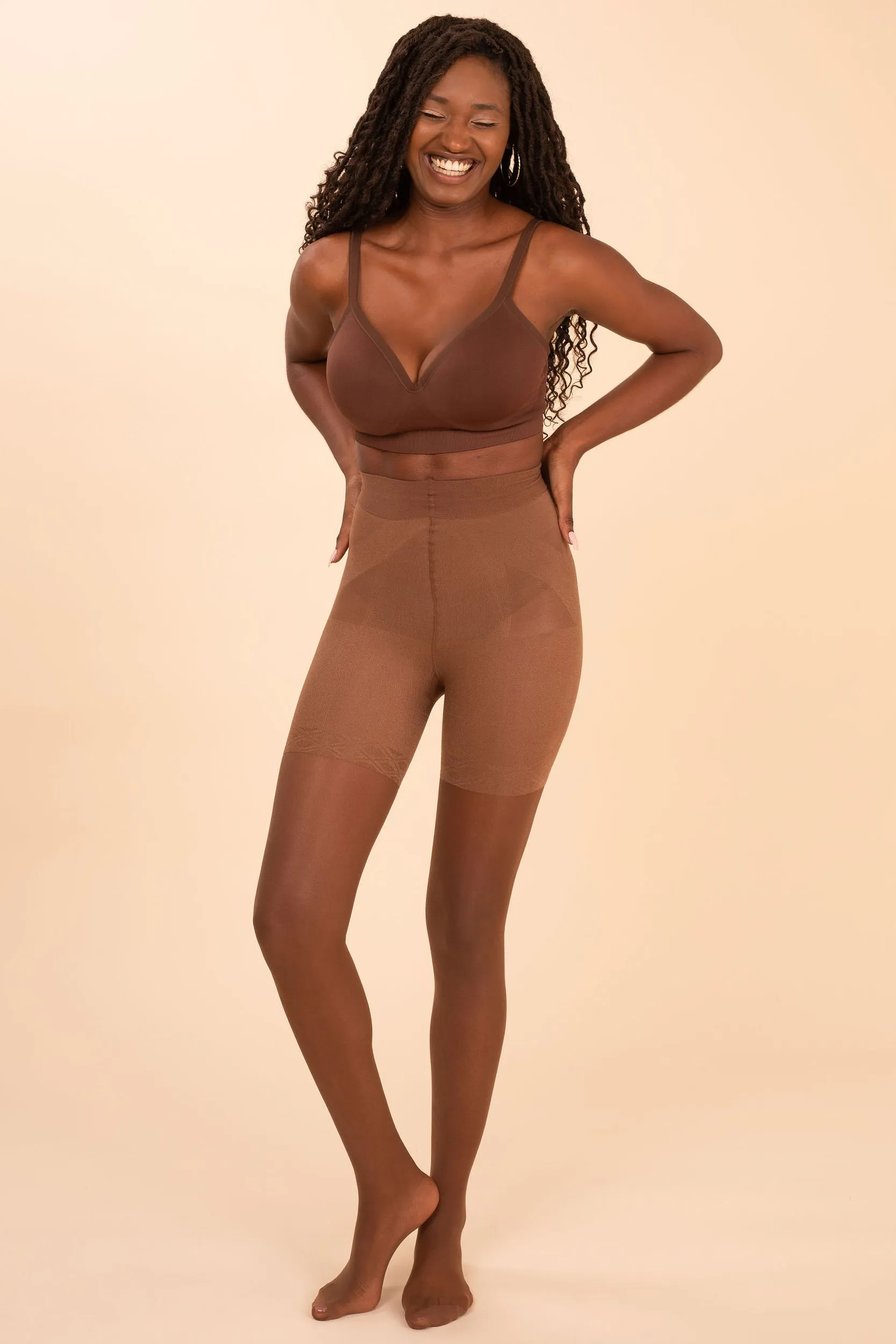 Sheer Contour Tights • Espresso