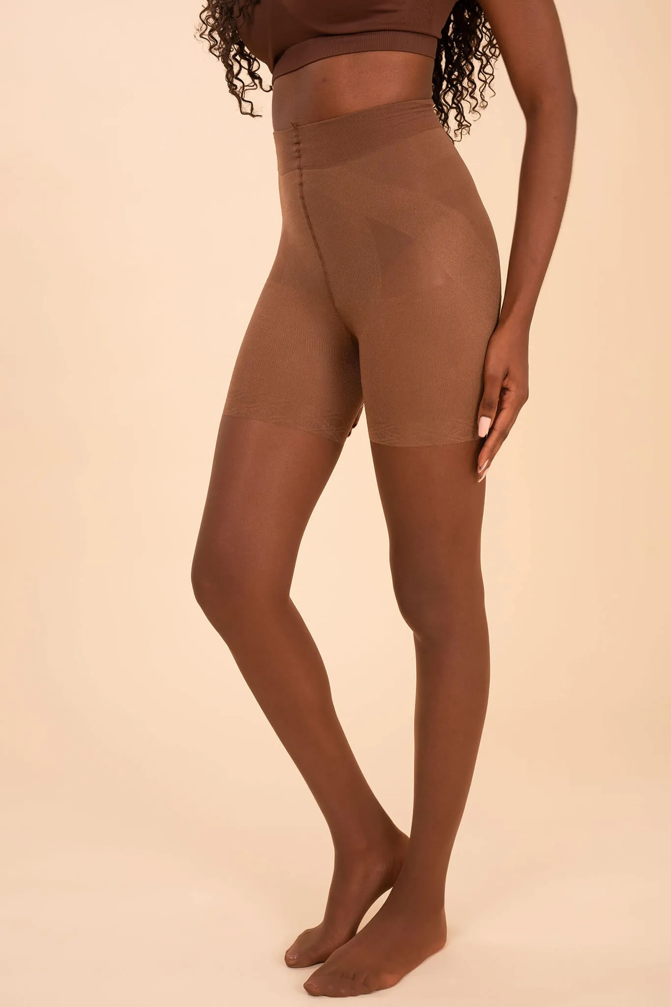 Sheer Contour Tights • Espresso