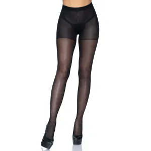 Sheer Open Butt Crotchless Pantyhose - One Size -  Black