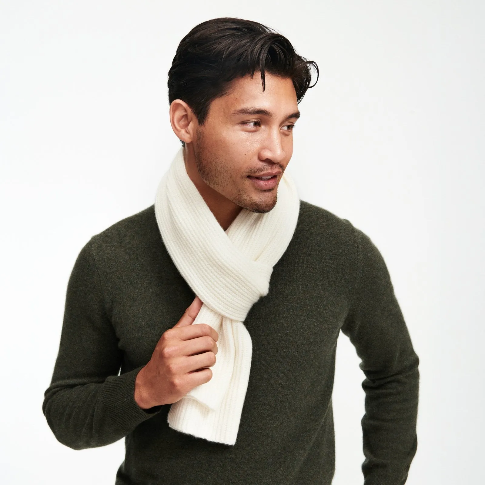 Signature Cashmere Ribbed Scarf