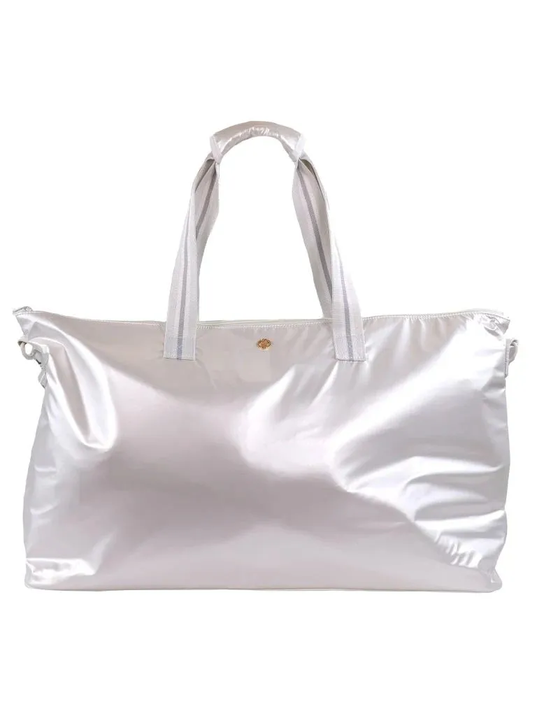 Simply Southern Metallic White Duffle