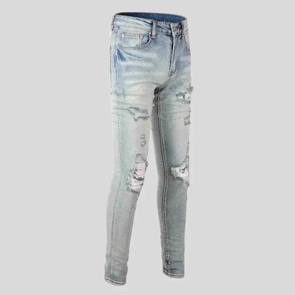 Skinny grunge jeans
 for men