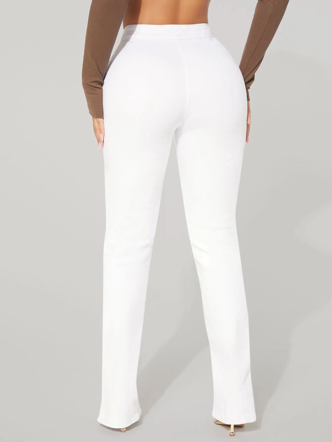 Split Hem Skinny Jeans