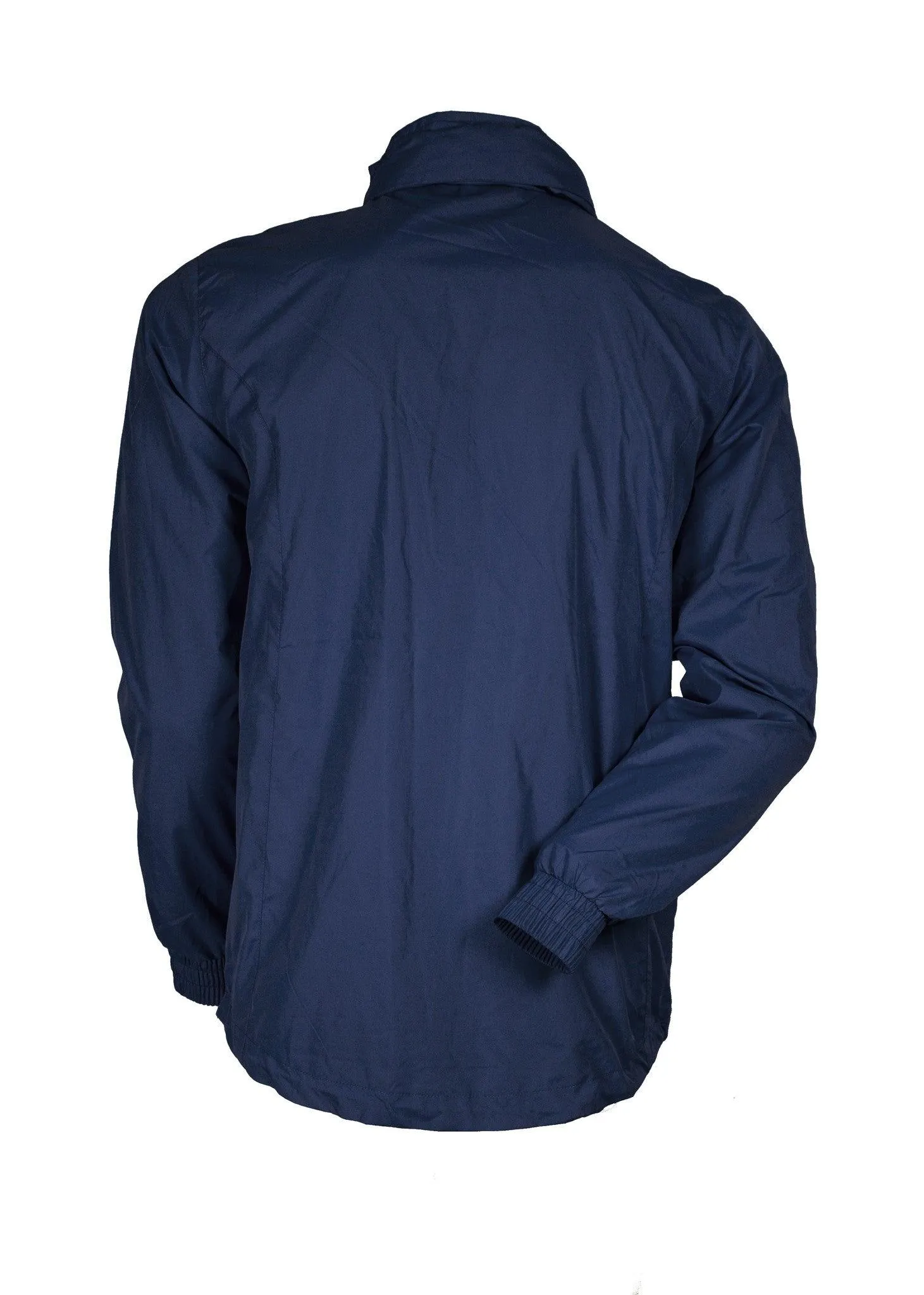 SPRAY JACKET WITH WHITE ZIP TRIM - NAVY BLUE