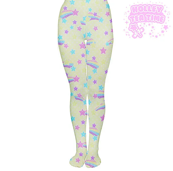 Starry Party Yellow Tights [Made To Order]